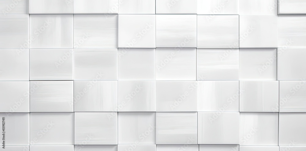 Poster white tile texture on a white wall a row of white tiles arranged in a row from left to right, with a