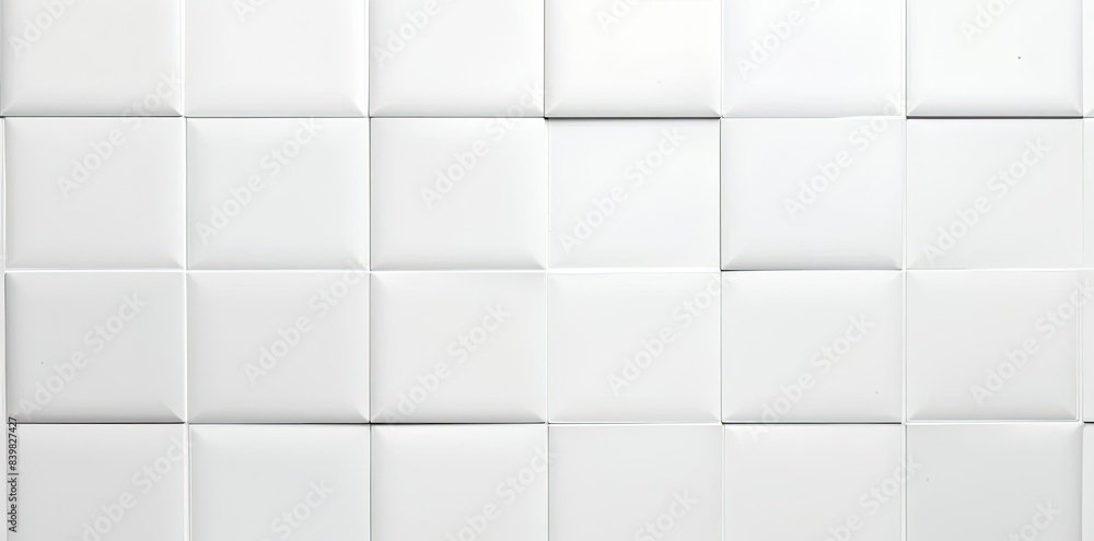 Aufkleber white tile texture as a background a row of white tiles arranged in a row from left to right, with a