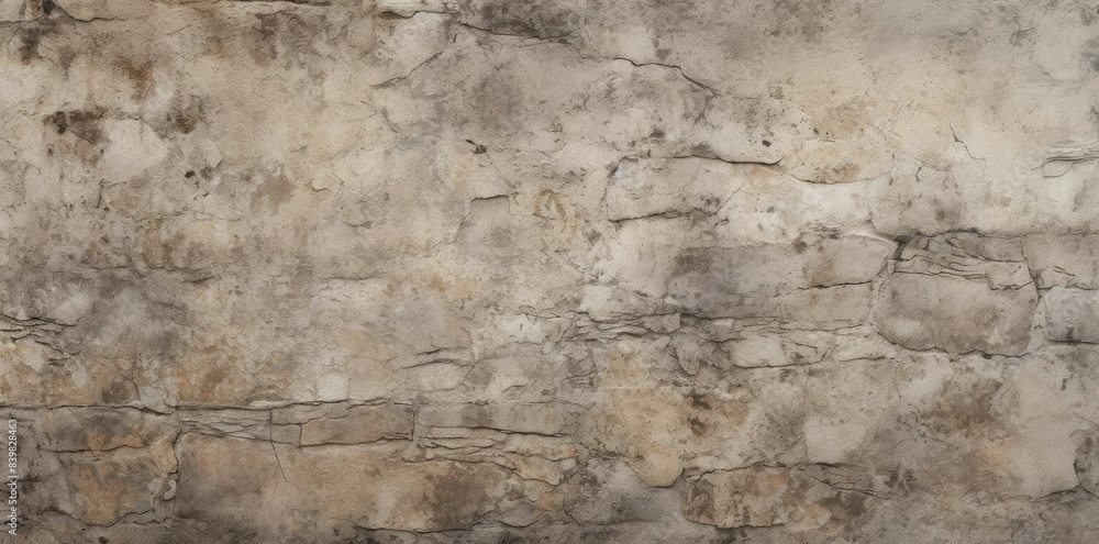 Canvas Prints wall texture of a stone wall with a red and white sign and a white and red stop sign, with a red and white arrow pointing to the right