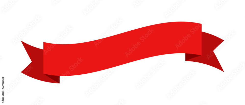 Poster red banner ribbon