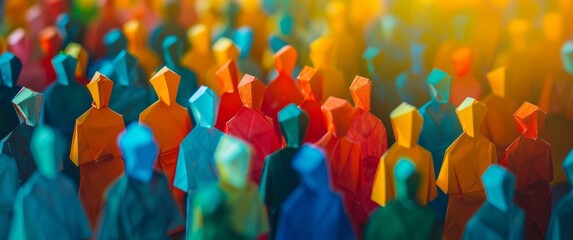 People of all colors holding hands, inclusive business mindset values dignity and respect for all individuals, Symbolizing Diversity and Community Unity in a Vibrant Representation