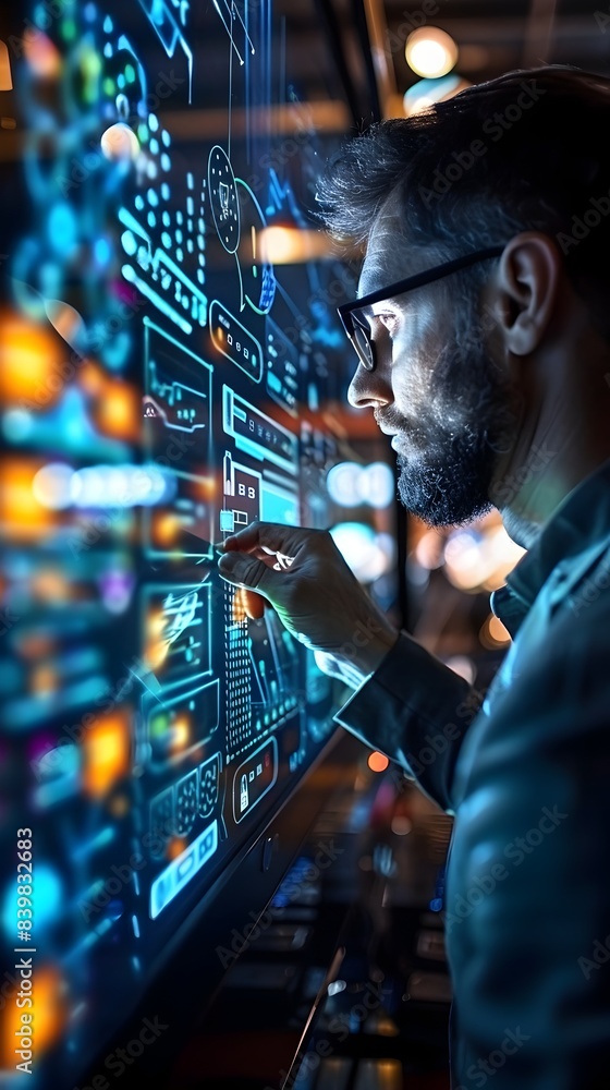 Poster security expert monitoring online transactions to prevent fraud in e commerce business