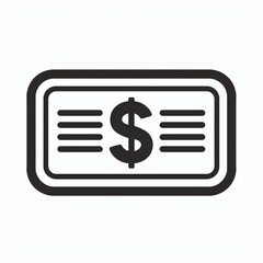 Obraz premium Icon of a dollar bill representing currency and finance, clean and modern lines