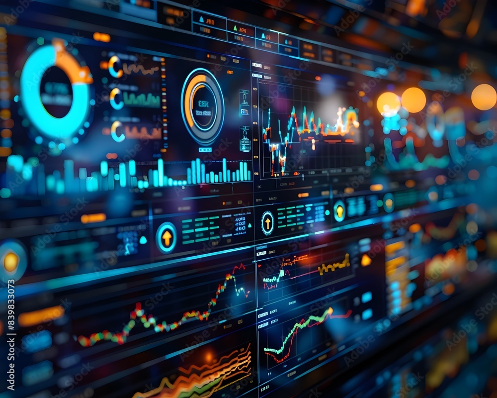Poster visual analytics of financial data on touchscreen interface for business planning