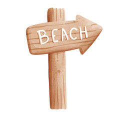 beach wooden sign