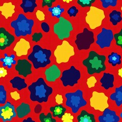 Seamless pattern of jewel-toned blots in rich shades of ruby red, sapphire blue, and emerald green for a luxurious feel, Generative AI