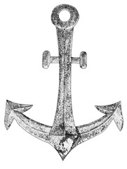 ancre de Marine sur fond blanc 