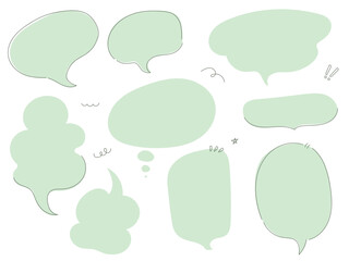Hand drawn blank speech bubble. space text comic