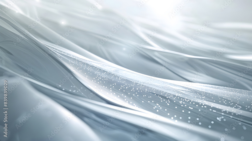 Aufkleber abstract silver waves with copy space text for technology and design blogs