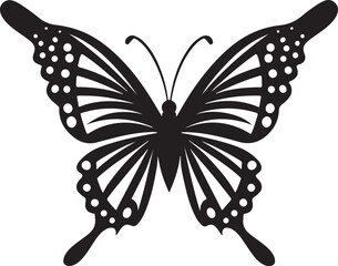 Flat design butterfly silhouette