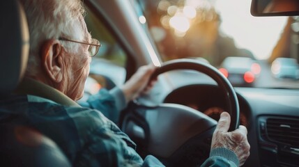 A caregiver driving an elderly person to a medical appointment, illustrating the responsibility of transportation and ensuring regular healthcare check-ups