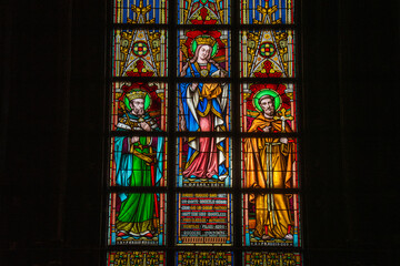 stained glass window in church