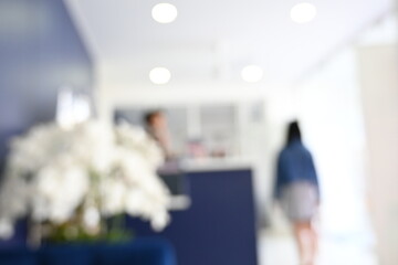 blur luxury in home, defocused clinic interior abstract background