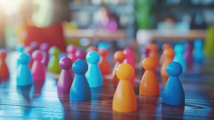 Depict a 3D visualization of a leader fostering psychological safety by encouraging open communication and support