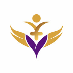 Health care consulting logo icon vector art silhouette illustration