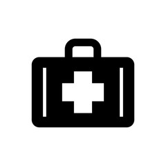 Obraz premium First aid box icon vector template design symbol illustration
