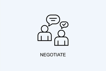 Negotiate Vector Icon Or Logo Illustration