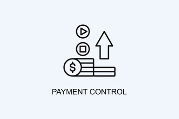 Payment Control Vector Icon Or Logo Illustration