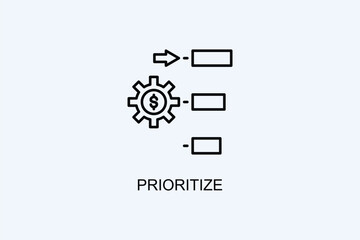 Prioritize Vector Icon Or Logo Illustration