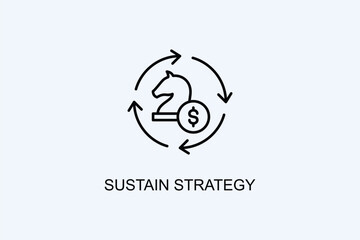 Sustain Strategy Vector Icon Or Logo Illustration