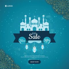Eid sale offer social media post design