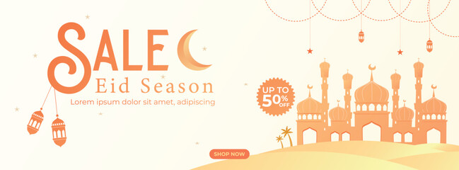 Eid sale offer social media post design banner