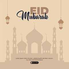 Eid Mubarak Social Media post Design 
