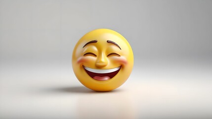 Fototapeta premium Close-up of a smiley face. Social media and communications concept background