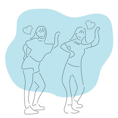 Sketch lifestyle concept minimal girl woman dance aerobics drawing line art. Female exercise hand drawn line concept with white ioslated background. Abstract,vector,illustration.