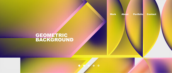 Minimal geometric web site page template design. Vector Illustration For Wallpaper, Banner, Background, Card, Book Illustration, landing page