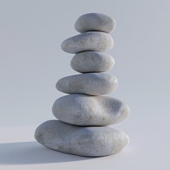 Stacked stones in zen-like balance