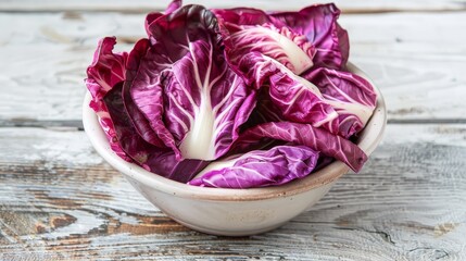 Fototapeta premium Fresh red cabbage in a bowl
