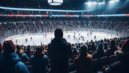 fans on the hockey match