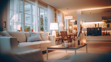 warmth blurred interior condo