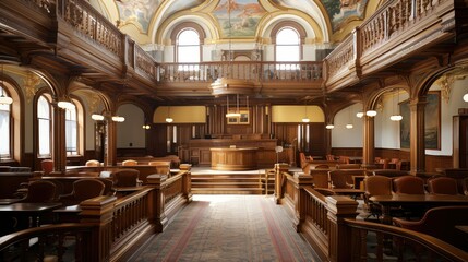 Obraz premium windows courthouse interior
