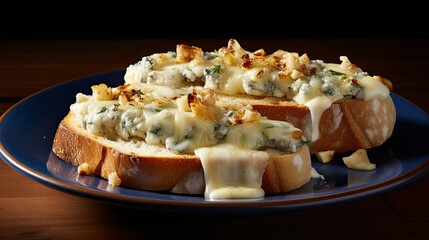 melted blue cheese crumbles