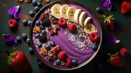 bowl purple food