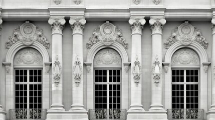 Obraz premium facade gray limestone