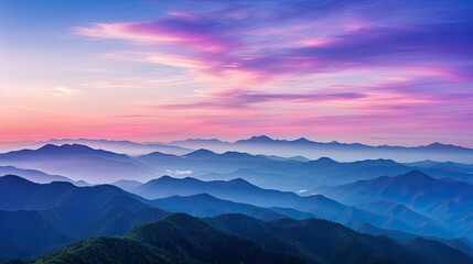 Obraz premium sunmountains ultra violet wave