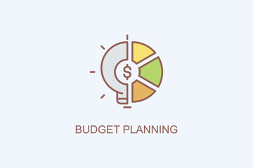 Budget Planning Vector Icon Or Logo Illustration