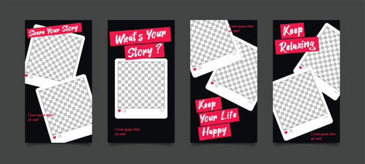Editable Instagram Stories templates. Social media , post, 