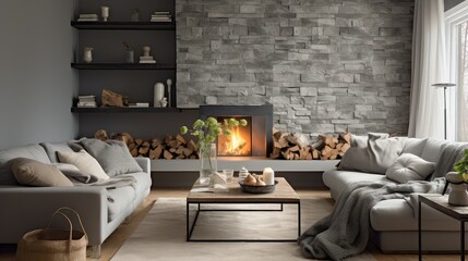 rustic gray interior