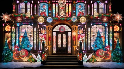 Fototapeta premium festive christmas lights flyer