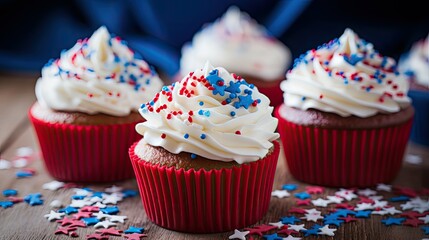 cake patriotic red white and blue background