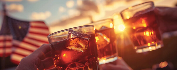 burning candles in the fireplace