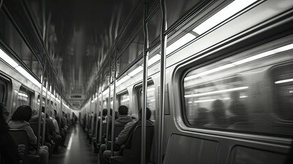 luggage blurred train interior