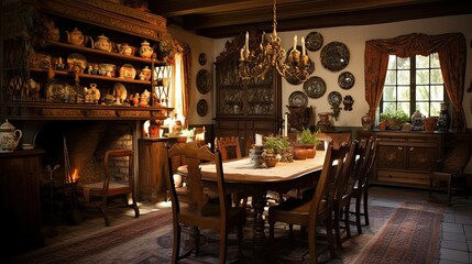 charm dining room interior
