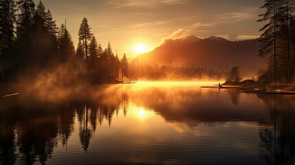 Fototapeta premium tranquility morning sun