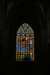 stained glass window in church