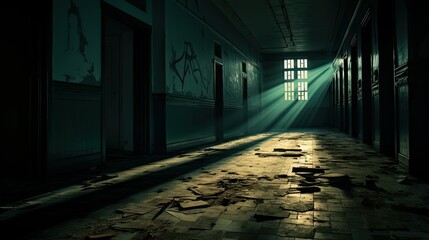 Fototapeta premium mystery dark school